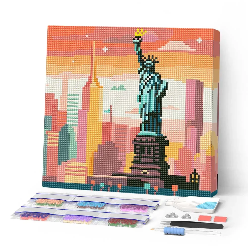 Broderie diamant Ciel Lumineux de New York