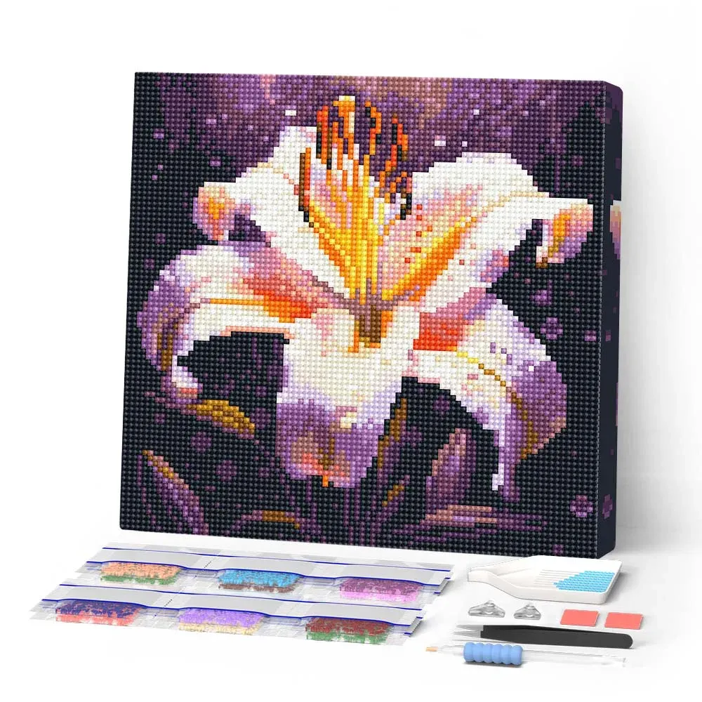 Broderie diamant Épanouissement de Lys