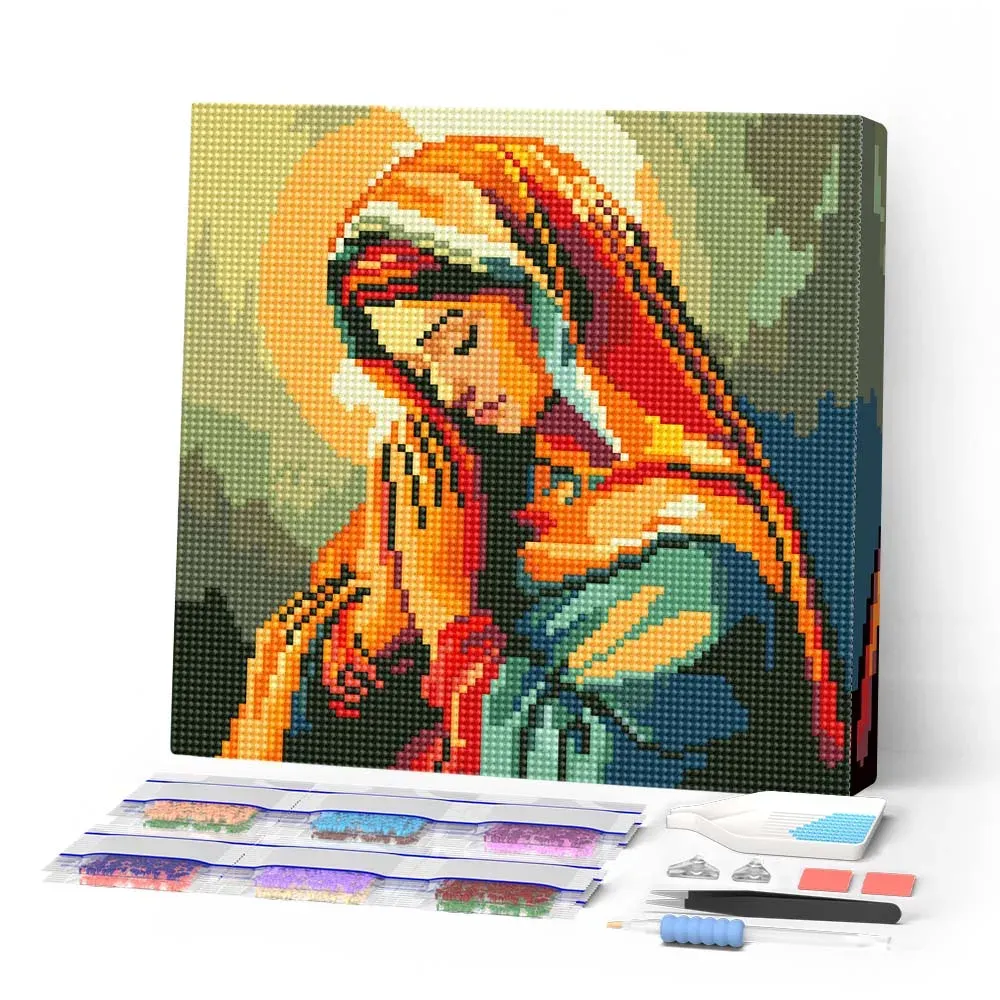 Broderie diamant Marie en Prière