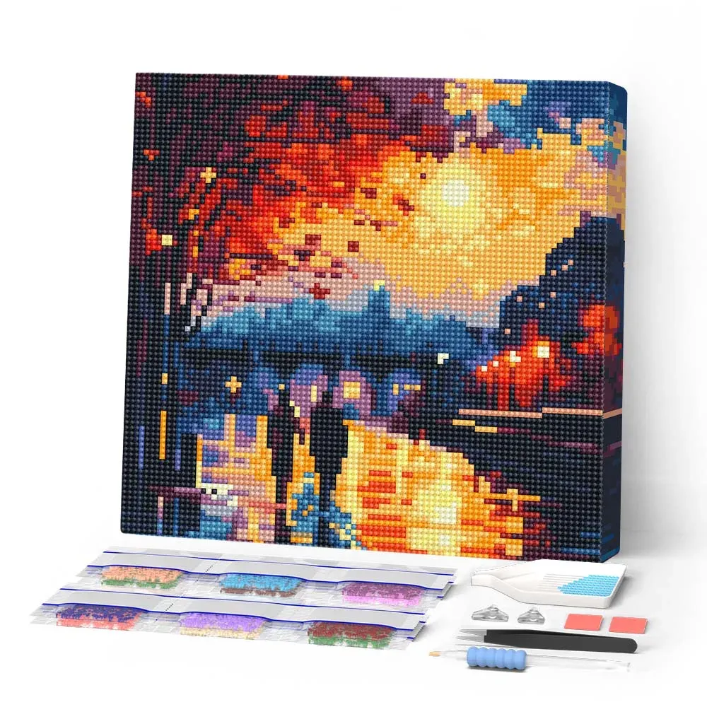 Broderie diamant Nuit Romantique - Mini format 25x25 cm