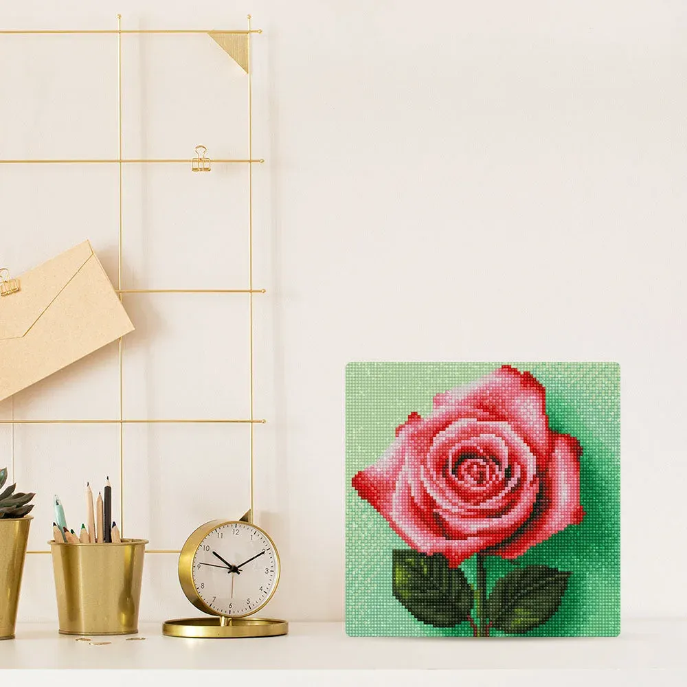 Broderie diamant Superbe Rose - Mini format 25x25 cm