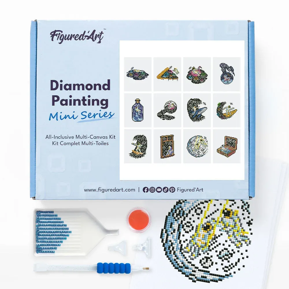 Broderie diamant Astronautes