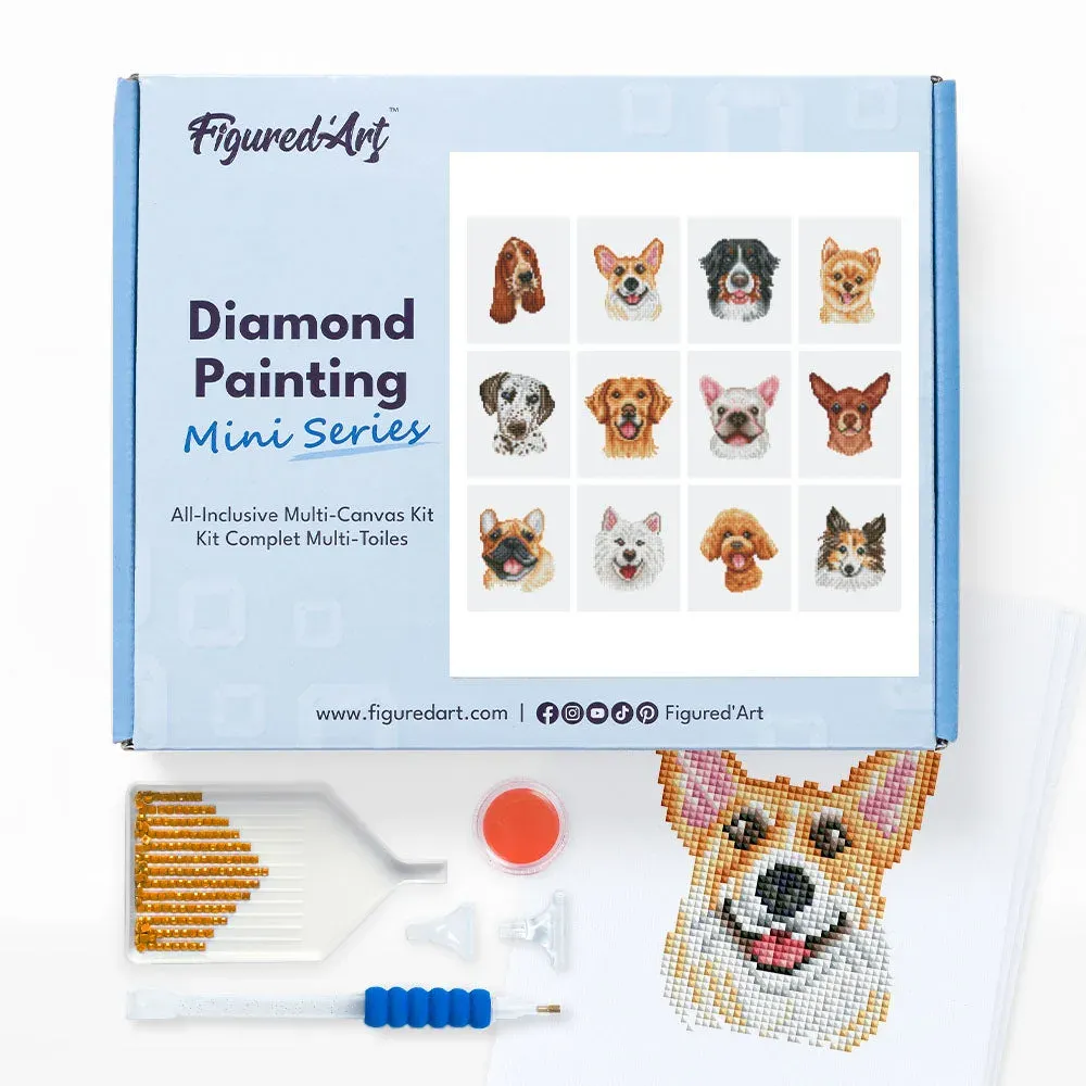 Broderie diamant Chiens