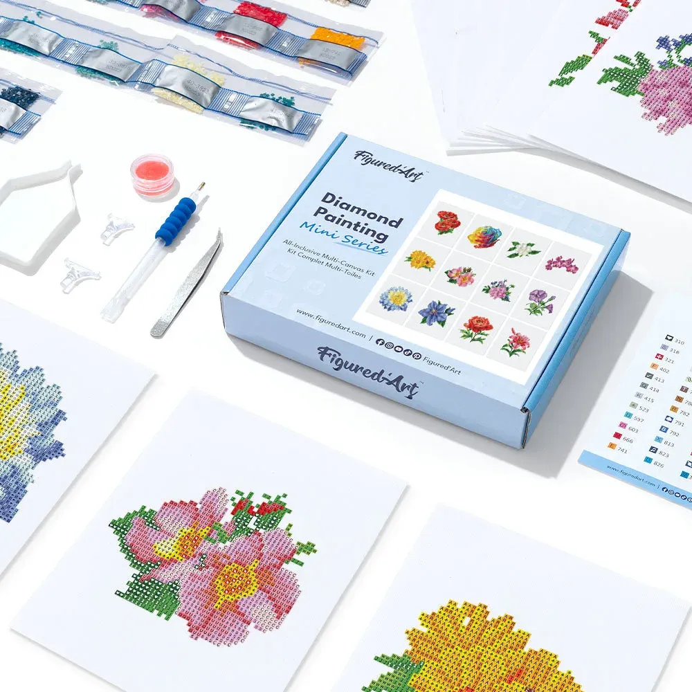 Broderie diamant Fleurs 2
