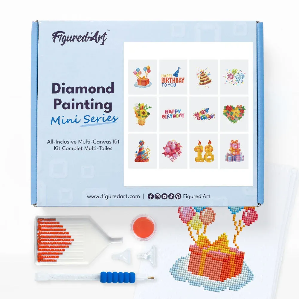 Broderie diamant Joyeux Anniversaire