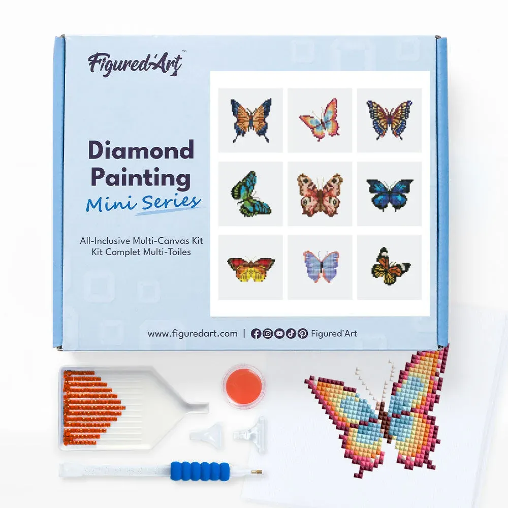 Broderie diamant Papillons