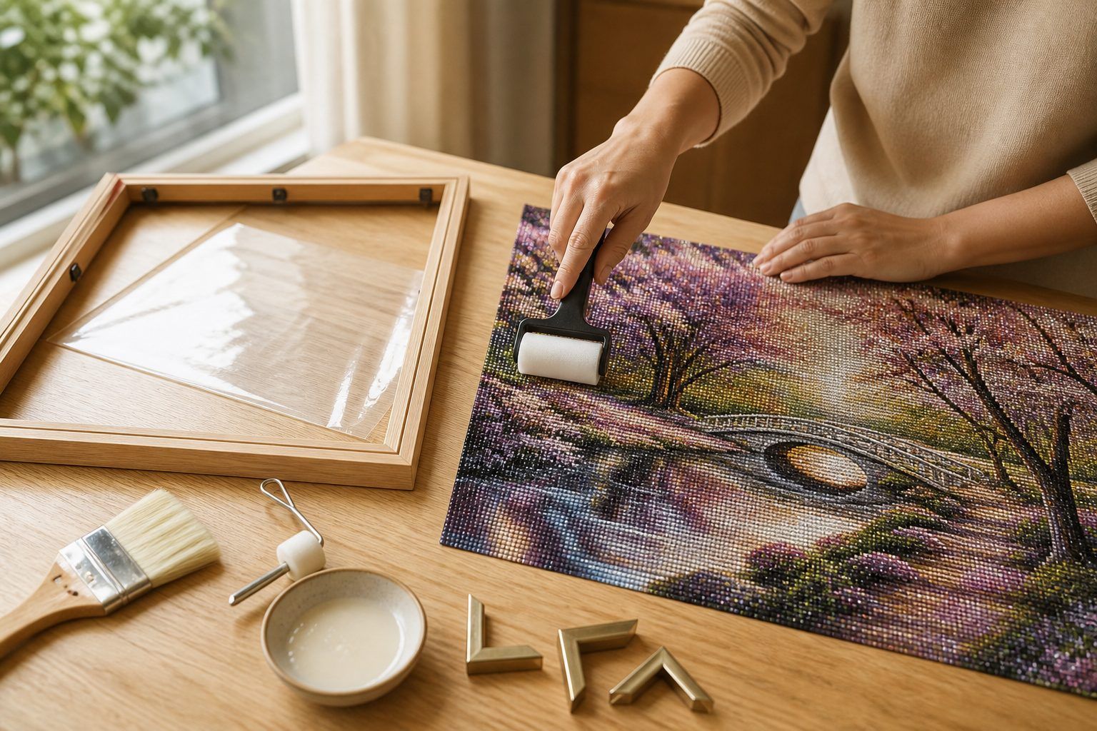 Comment fixer, protéger et encadrer une peinture au diamant terminée ?