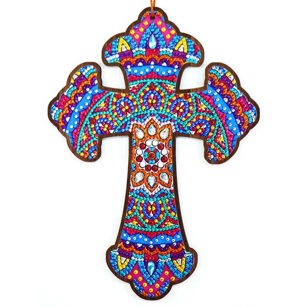 Pendentif Décoratif Croix Mandala pour Diamond Painting à Suspendre
