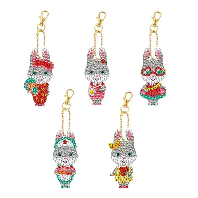 Pendentif Diamond Painting Lapin de Pâques - Kit complet