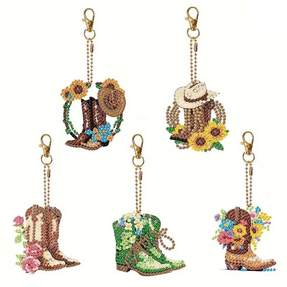 Pendentif Diamond Painting Botte - Ensemble de 5 pièces