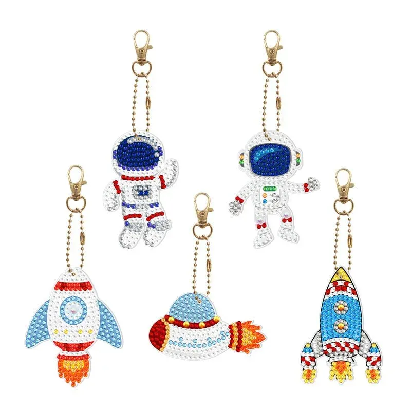 Pendentifs Diamond Painting Espace - Ensemble de 5 pièces scintillantes