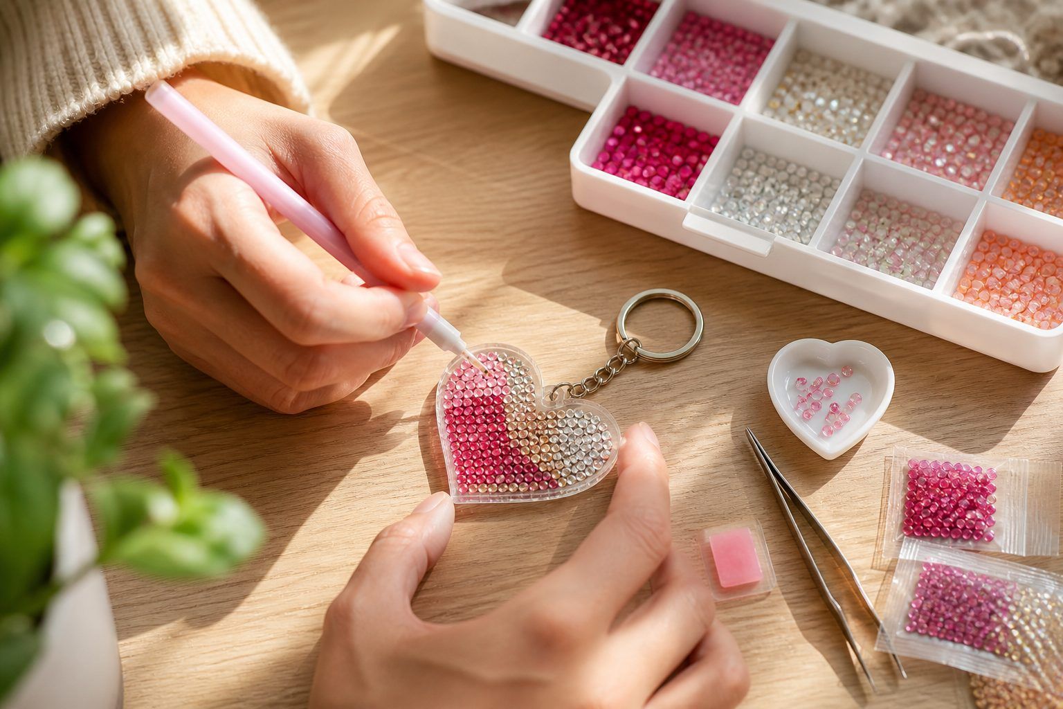 Comment créer un porte-clé à diamanter ?
