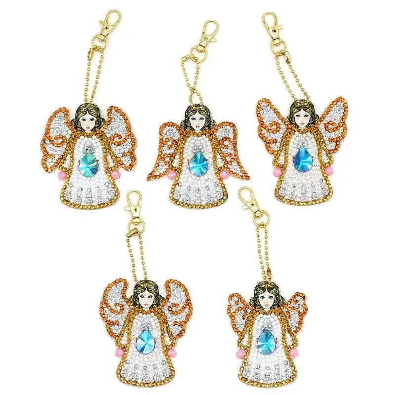 Porte-clés Diamond Painting Ange - 5 pièces élégantes à personnaliser