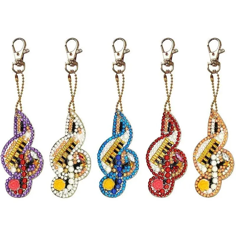 Porte-clés Diamond Painting Mélodie - 5 pendentifs à personnaliser