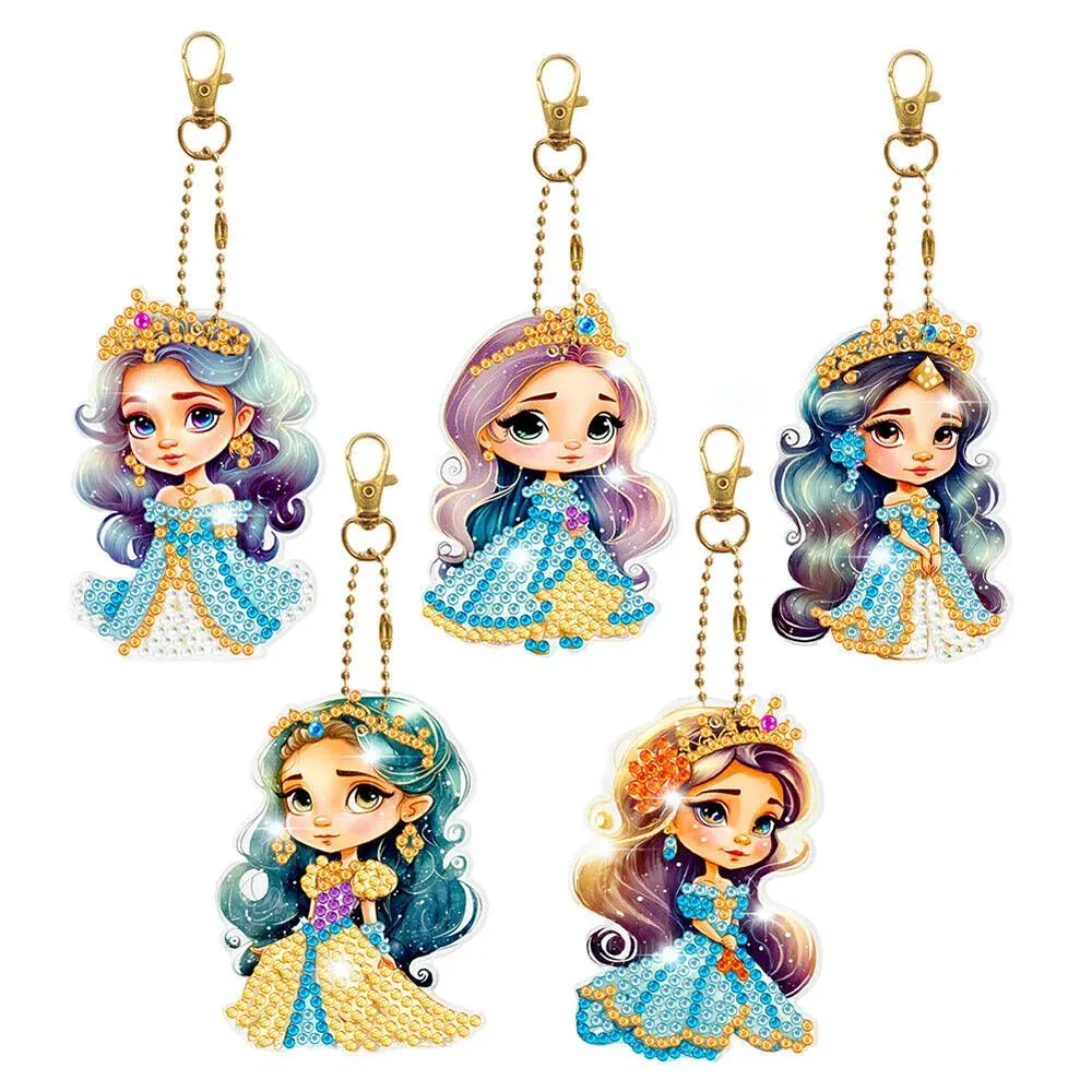 Porte-Clés Diamond Painting Reine - 5 pièces décoratives