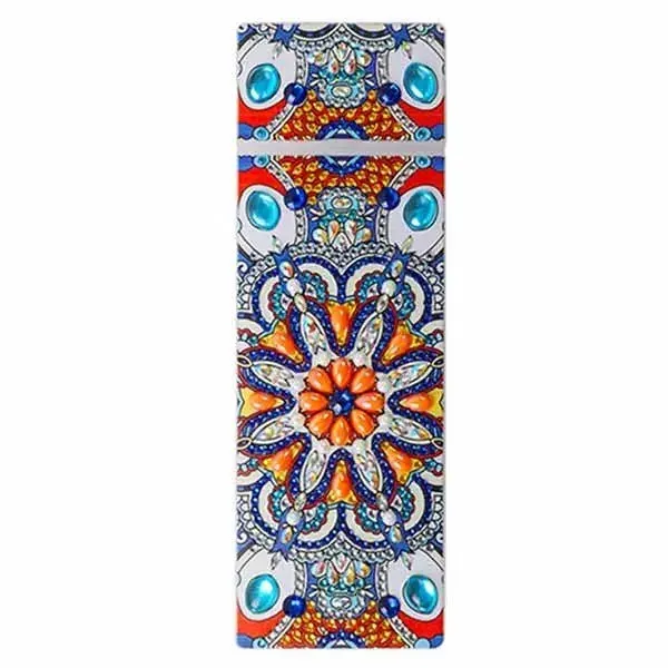 Porte-stylo broderie diamant bleu clair pour ranger vos accessoires