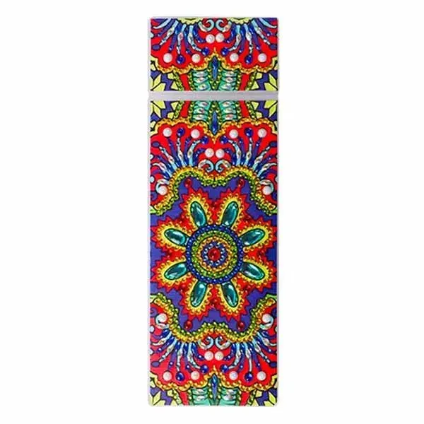 Porte-stylo broderie diamant motif Fleurs élégantes