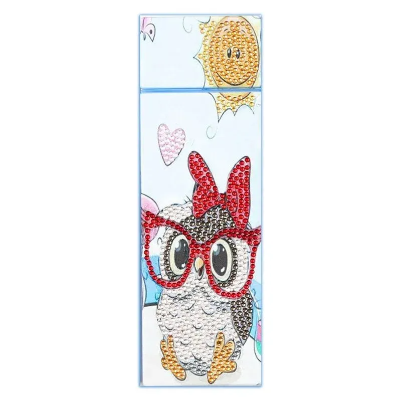Porte-Stylo Diamond Painting Hibou pour Ranger vos Accessoires de Broderie