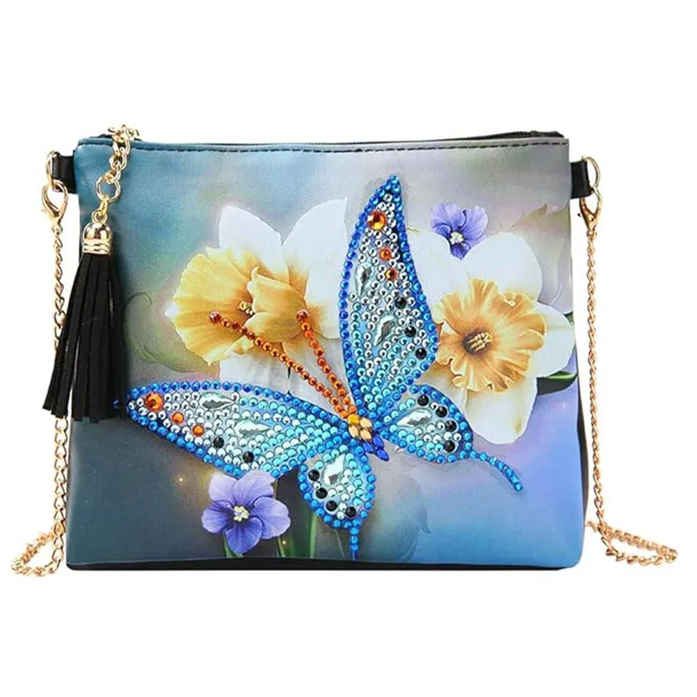 Sac à poignet Diamond Painting Papillon - Organiseur pratique