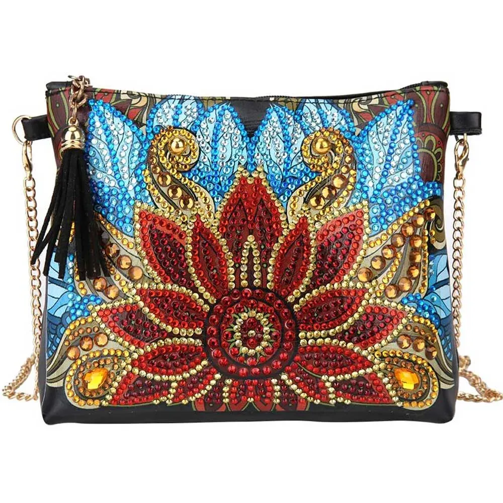 Sac à poignet pour diamond painting motif fleur élégante