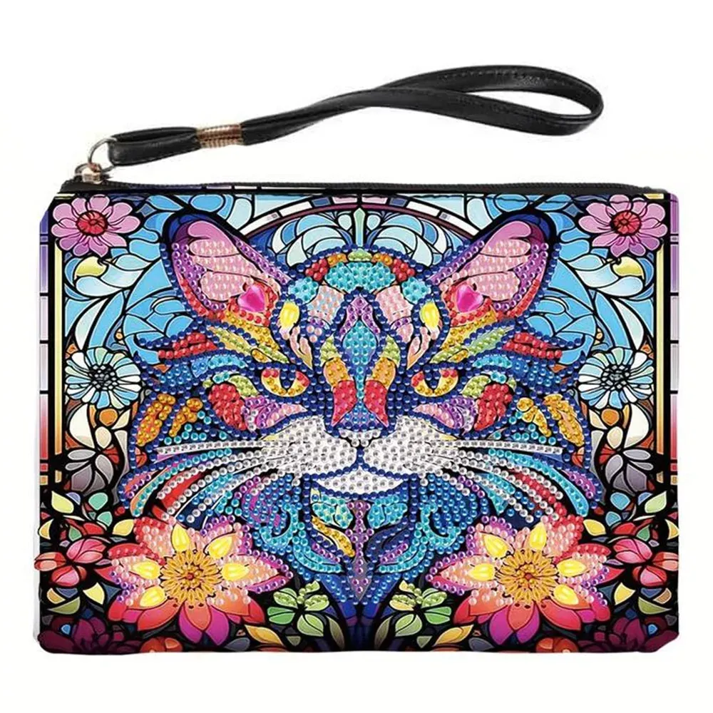 Sac Poignet Diamond Painting Chat - Petit Accessoire Créatif pour vos séances de broderie