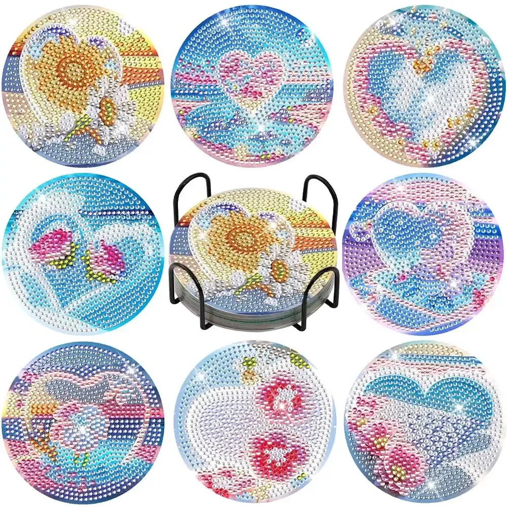 Sous-verre Diamond Painting Amour pour décorer avec élégance