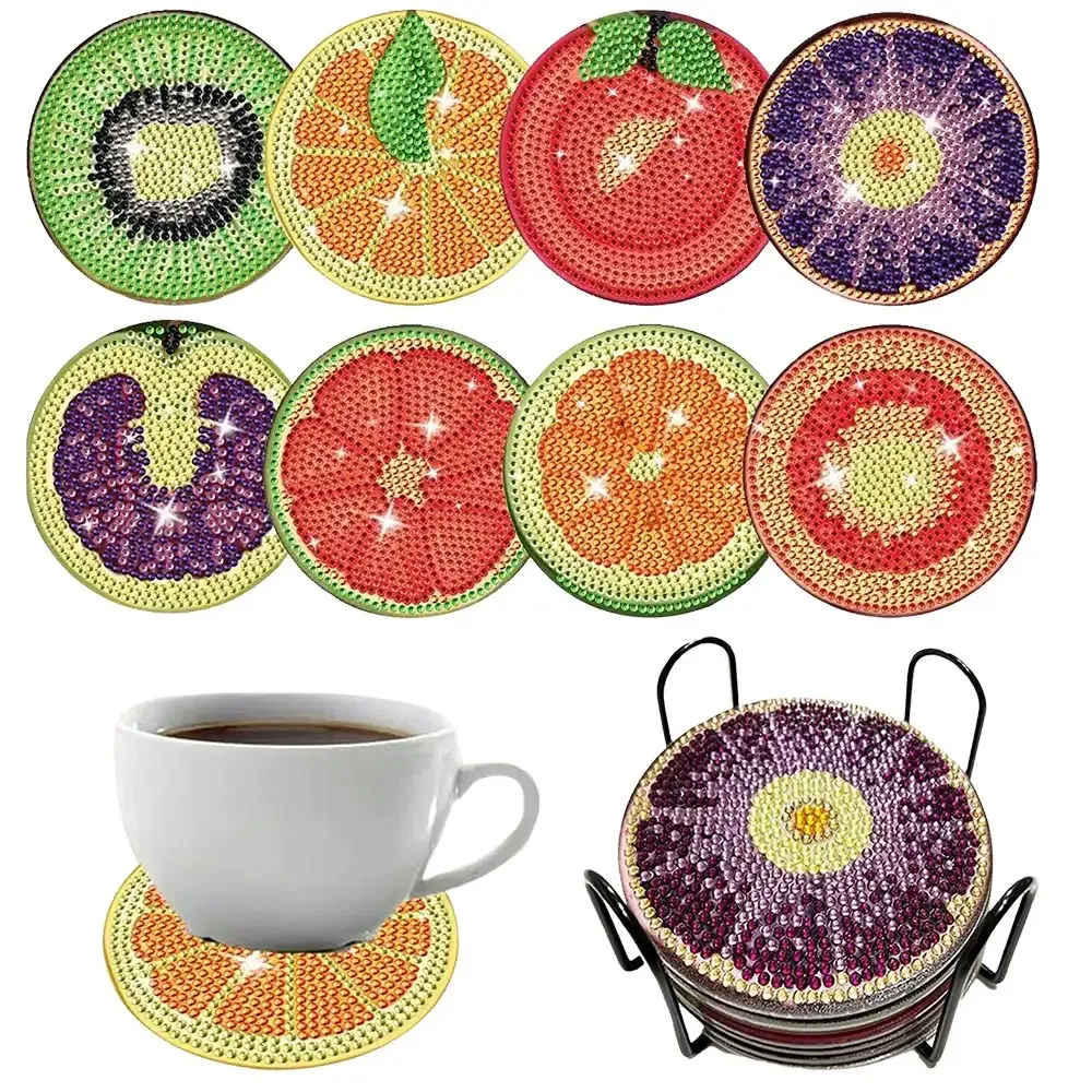 Sous-Verre Diamond Painting Fruits - 10x10 cm