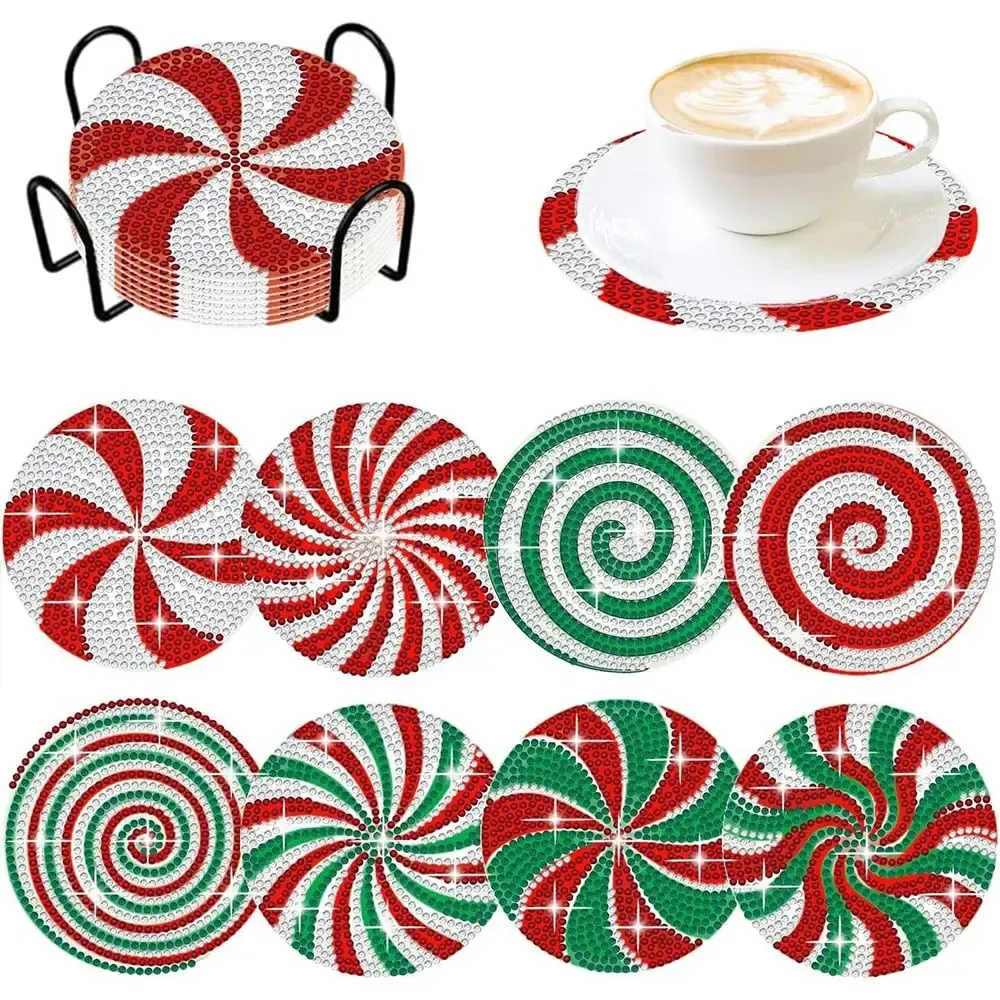 Sous-Verre Diamond Painting 5D Spirale - Élégance à broder pour vos verres