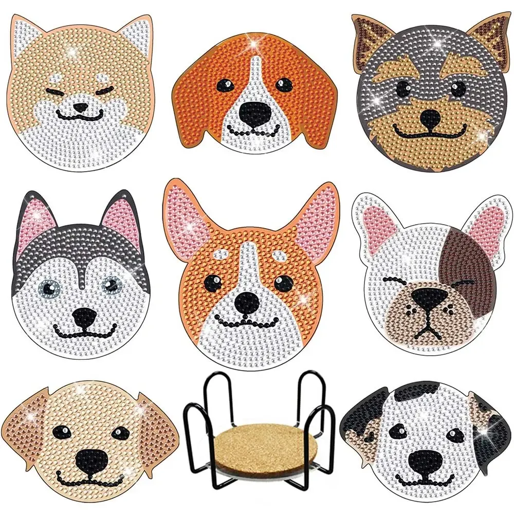 Sous-Verre Diamond Painting 5D Chiens