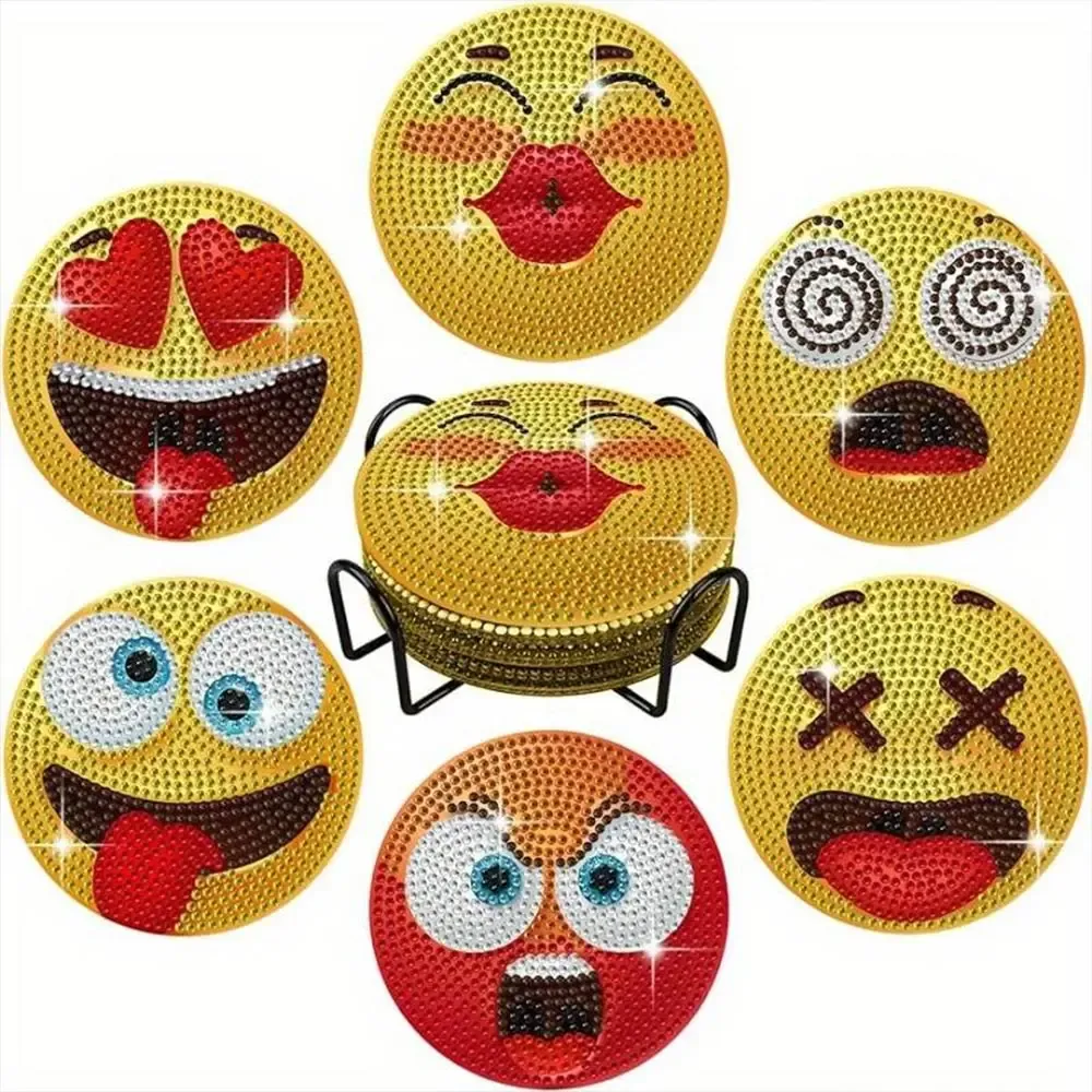 Sous-Verre Diamond Painting Emoji - Mille Facettes 10x10 cm