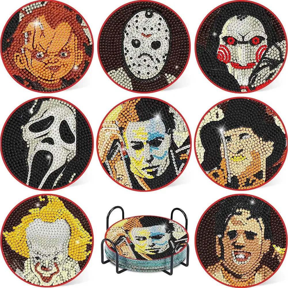 Sous-verre Diamond Painting Halloween pour protéger vos surfaces avec fantaisie