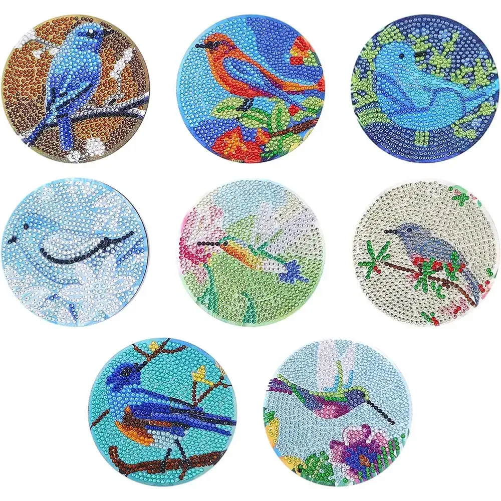 Sous-verre Diamond Painting Oiseaux - Décoration élégante pour votre table