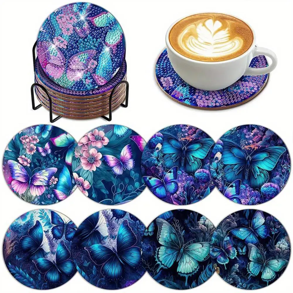 Sous-Verre Diamond Painting Papillons - Décoration élégante