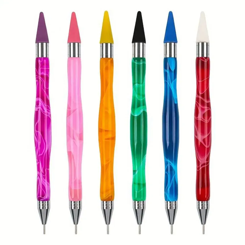 Stylo ergonomique pour diamond painting et pierres AB 6 couleurs