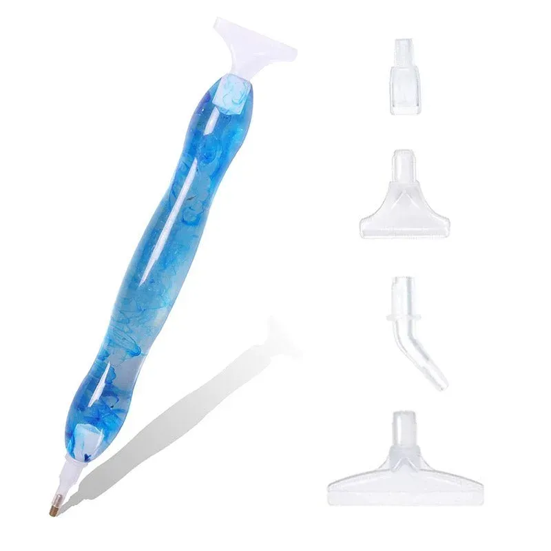 Stylo ergonomique bleu pour diamond painting Mille Facettes