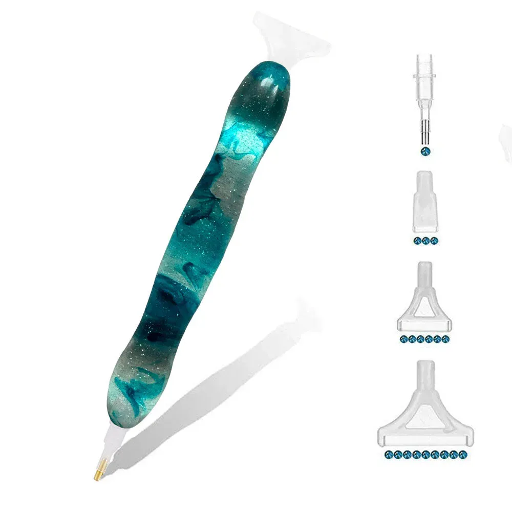 Stylo Premium Diamond Painting Ergonomique Vagues Turquoise - 5 variantes