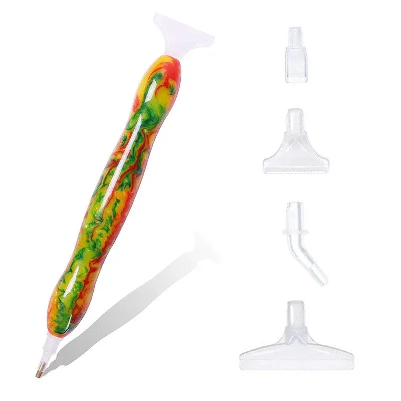 Stylo ergonomique vert pour diamond painting Mille Facettes