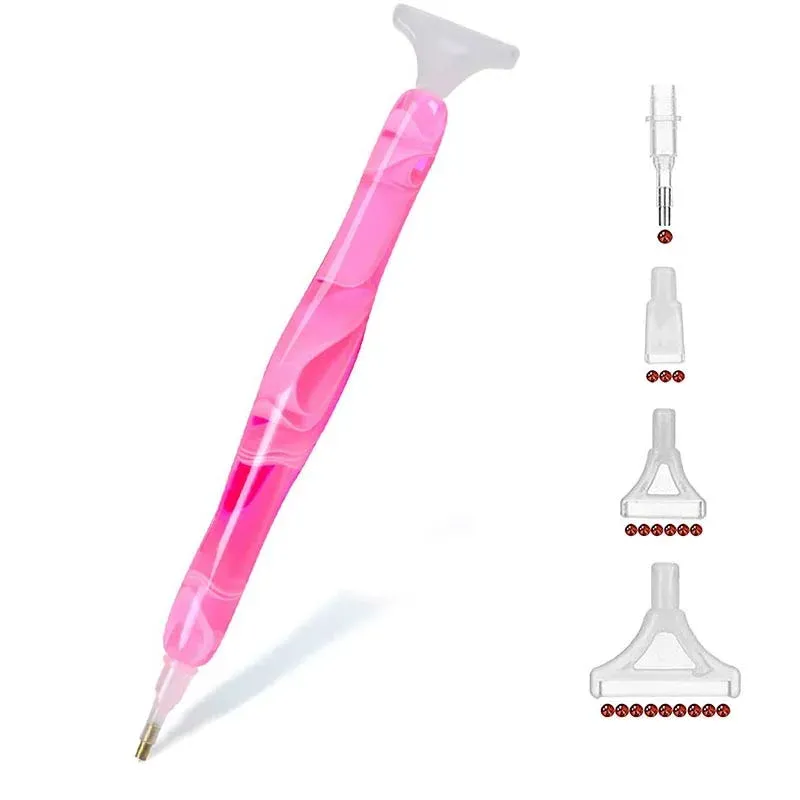 Stylo Diamond Painting Vagues Rose - 5 variantes pour broderie précise