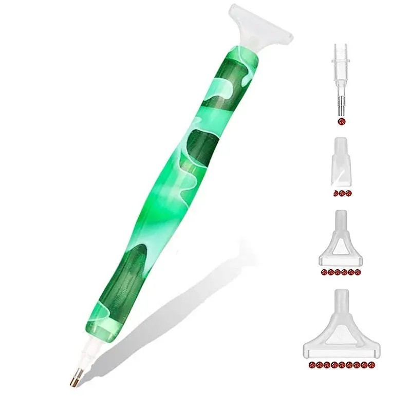 Stylo Premium Diamond Painting Vert - Accessoire 5 variantes