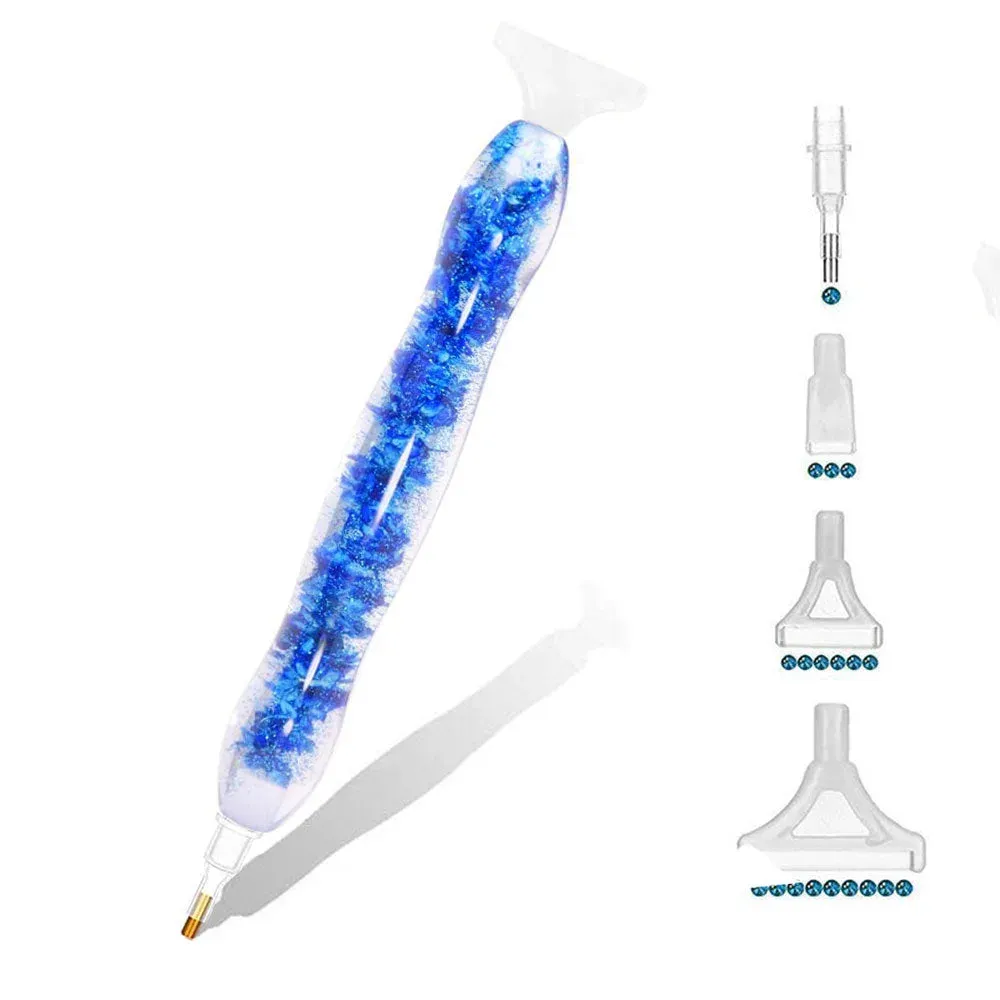 Stylo ergonomique Fleurs Bleues pour diamond painting 5 variantes