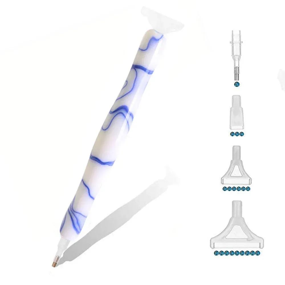 Stylo Premium Ergonomique Diamond Painting - Vagues Bleues