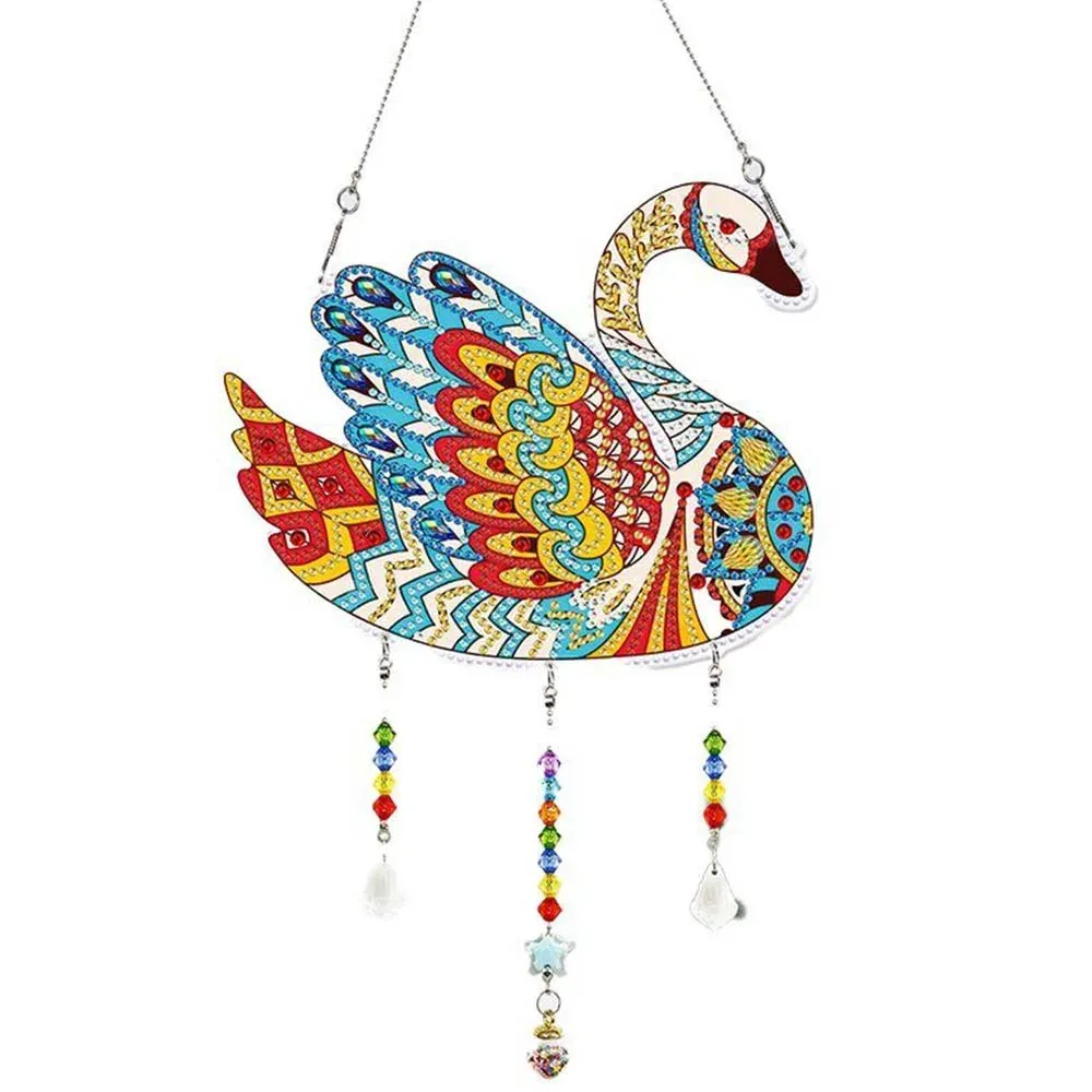Suspension de porte Diamond Painting Cygne - Élégance à broder