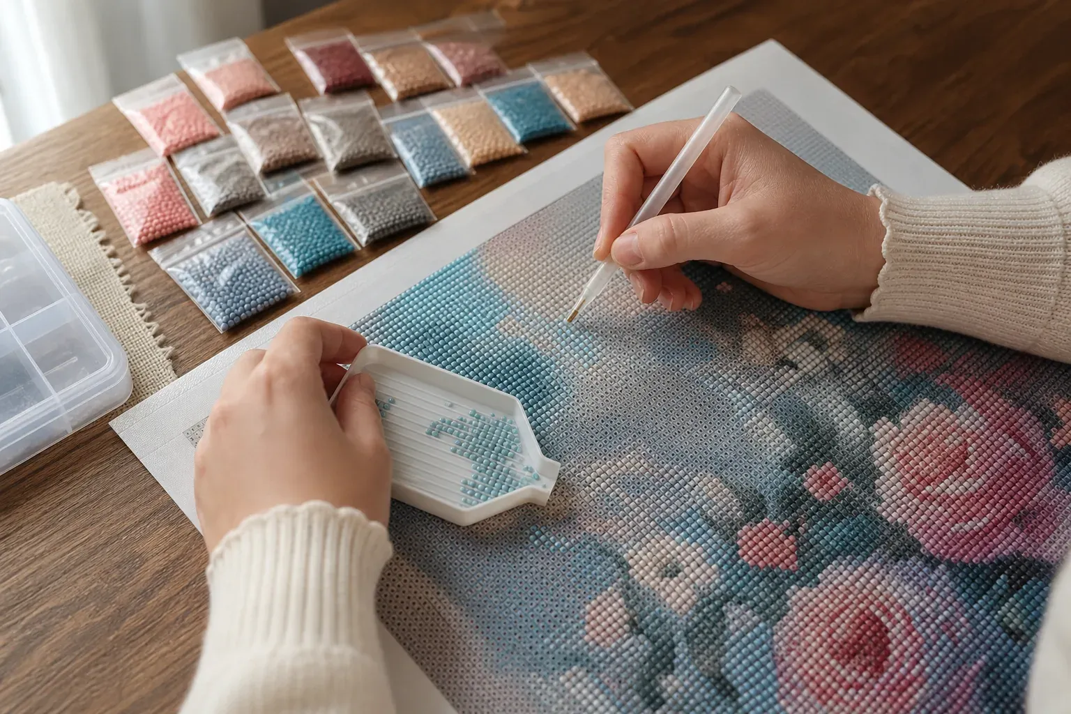 Les tutoriels YouTube de broderie diamant expliquent les bons gestes